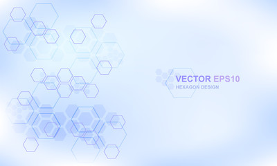 Technology hexagon concept medical background. Hi-tech futuristic modern background for digital technology, research, science, innovation medicine and health. Vector illustration EPS10.