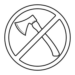 No axe vector icon illustration