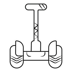 Kick scooter icon simple flat vector illustration