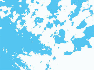 Vector distressed background pattern in light blue. Grunge cloud texture overlay.