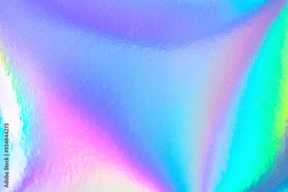 Aufkleber abstract trendy rainbow holographic background in 80s style. blurred texture in violet, pink and min