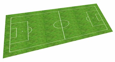 Turf football (soccer) field perspective