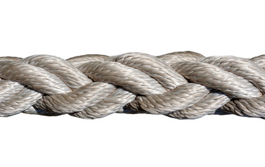 Thick rope on a white background.