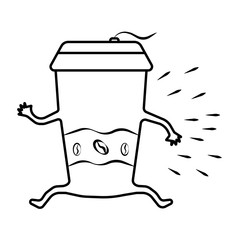 Poster take out coffee cup with hand drawn lettering Coffee To Go for cafe and coffee take away