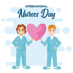 poster of the international nurse day, men nurses