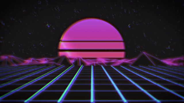 Outrun Retro 80s Background Loop 4K