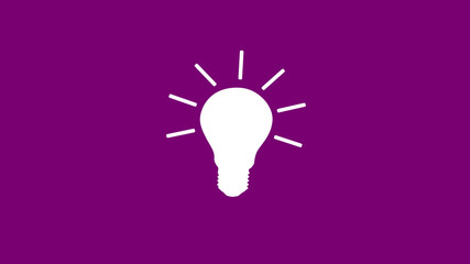 White bulb icon on pink background,bulb icon,idea bulb icon