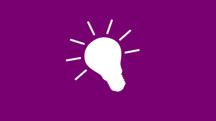 White bulb icon on pink background,bulb icon,idea bulb icon