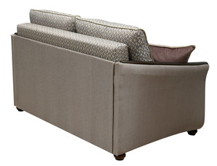 Sofa isolated on white background. Back view. Including clipping path