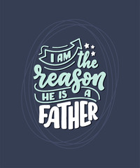 Funny hand drawn lettering quote for Family Look design. Cool phrase for t shirt print. Inspirational slogan for Father's Day. Funny typography fashion template. Vector