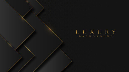 Luxury arrow Gold line Background VIP with black metal texture in 3d abstract style. Illustration from vector about modern template design for strong feeling and technology and futurism. - obrazy, fototapety, plakaty