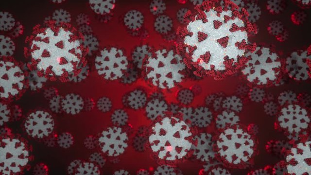 Realistic 3D animation of the Coronavirus 2019-nCoV Wuhan. COVID-19