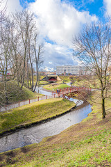 The city of Grodno. City Park