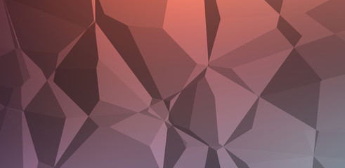 Fototapeta premium Polygonal background. Colorful wallpaper with geometric design. Digital 3d illustration.