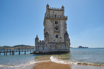 Fototapeta na wymiar Portugal. Lisbon. Panorama of the north side of the Belem tower