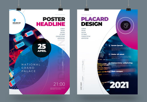 Poster Layout with Colored Circles