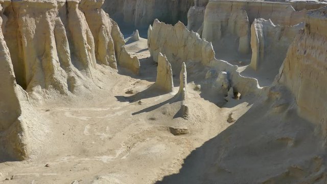 Strange looking rock formations of the Valley of the Stars in Qeshm southern Iran