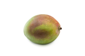 Ripe organic mango fruit isolated on white background
