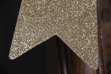 Golden glitter shiny giant bow tie
