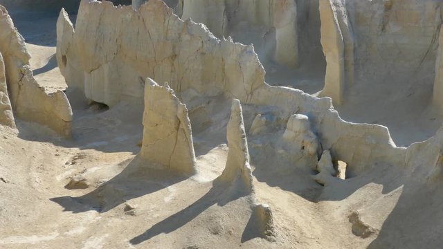 Strange looking rock formations of the Valley of the Stars in Qeshm southern Iran