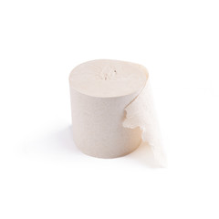 toilet paper roll isolated on a white background. illustration for panic buying at coronavirus epidemic time.