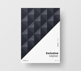 Obraz premium Amazing business presentation vector A4 vertical orientation front page mock up. Modern corporate report cover abstract geometric illustration design layout. Company identity brochure template.
