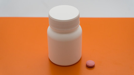 drug container with pill