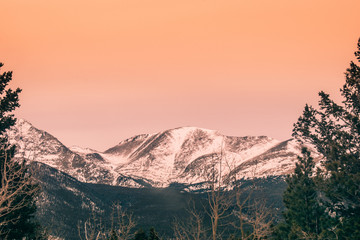 sunset in the mountains