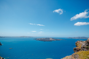 Fototapeta premium santorini with sea view, beautiful landscape