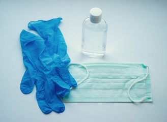 A few necessary things to go out on: a medical mask, disposable latex gloves and an antiseptic composition.