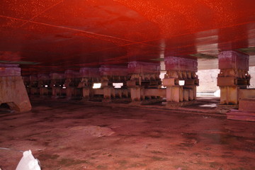 Tanker vessel at dry dock / shipyard