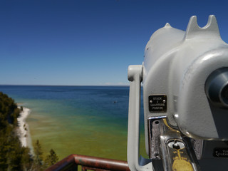 telescope at beach