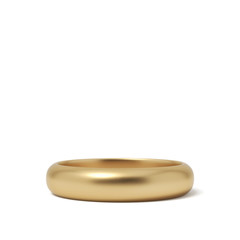 3d rendering of gold ring isolated on white background