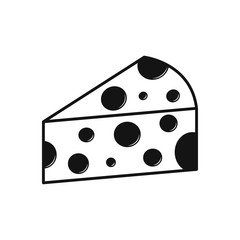 Cheese line icon on white back. Concept.