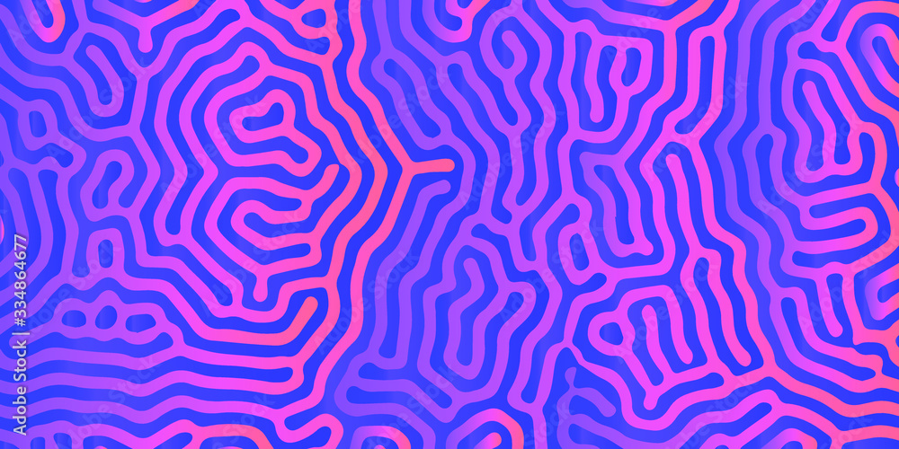 Poster reaction-diffusion vector pattern, psychedelic surreal biological shapes.
