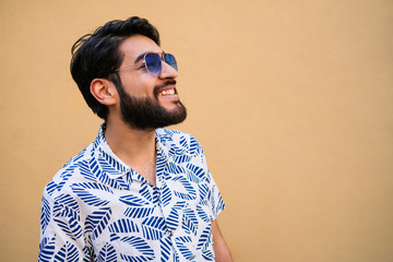 Man enjoying summer and wearing summer clothes.