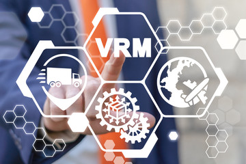 VRM Vendor Relationship Management Business Supplier Logistics Strategy Concept.