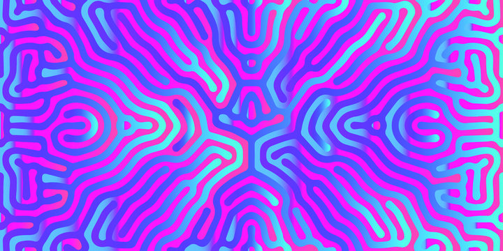 Reaction-Diffusion vector pattern, psychedelic surreal biological shapes. 