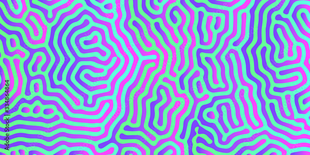 Poster reaction-diffusion vector pattern, psychedelic surreal biological shapes.