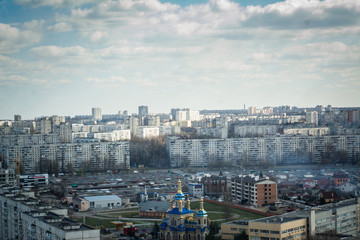 Fototapeta premium aerial view of city