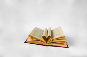 open book on a light background