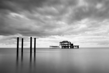 Brighton's landmark. An old abandon structure that used to be Brighton west pier.