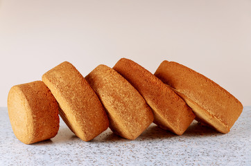 Classic sponge cakes for making layer wedding cake.
