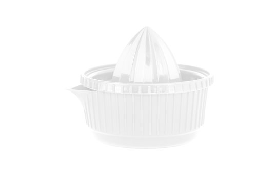 Plastic Hand Juicer or Squeezer on White Background