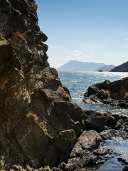 Mediterranean Sea and rocks, pristine nature