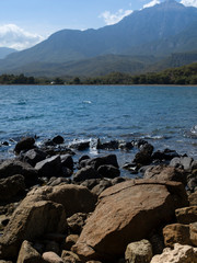 Mediterranean Sea and rocks, pristine nature