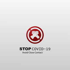 avoid hand contact icon