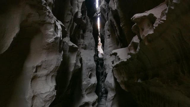 Tilt up inside Chahkooh Canyon in Qeshm Island Iran