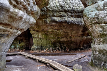 Errant Rocks (Błędne Skały) - a series of gorges, crevices, cracks, shelters and small caves, formed by erosion located in the Table Mountains National Park, Poland © PatPat