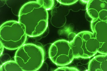 beautiful artistic green huge amount of organic living cells computer graphics background illustration
